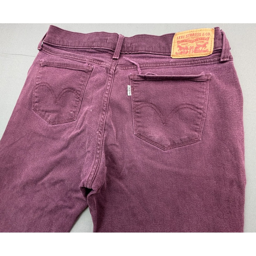 Levis 505 Straight Leg Jeans Plum Purple White Tab Denim Pants | Women's 10M W30